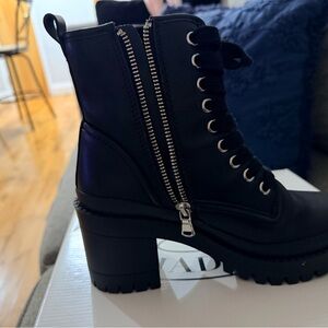 Steve Madden Black Combat Boots